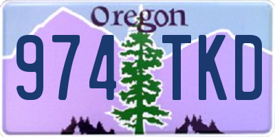 OR license plate 974TKD