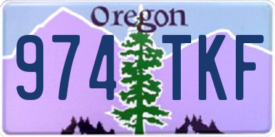 OR license plate 974TKF