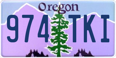 OR license plate 974TKI