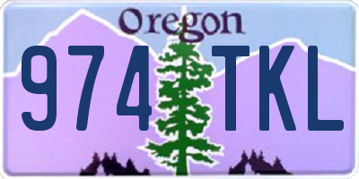OR license plate 974TKL