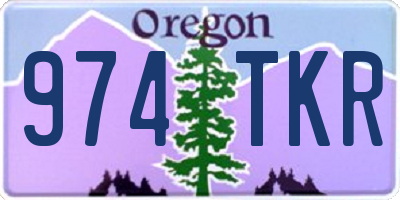 OR license plate 974TKR