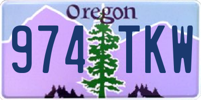 OR license plate 974TKW