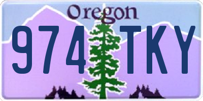 OR license plate 974TKY