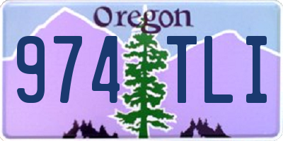 OR license plate 974TLI