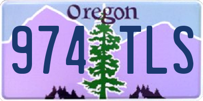 OR license plate 974TLS