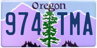 OR license plate 974TMA