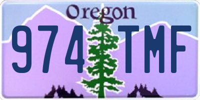 OR license plate 974TMF