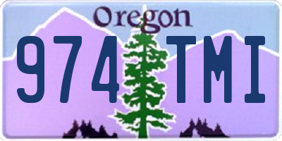 OR license plate 974TMI