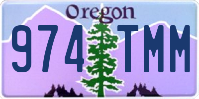 OR license plate 974TMM