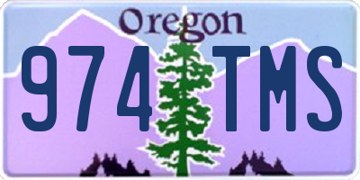 OR license plate 974TMS