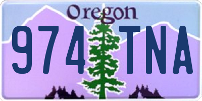 OR license plate 974TNA