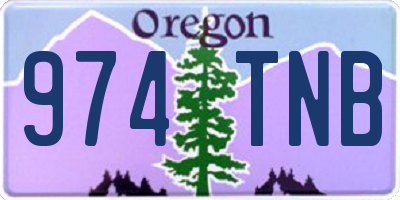 OR license plate 974TNB