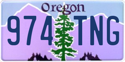 OR license plate 974TNG