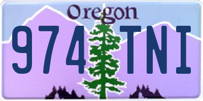 OR license plate 974TNI