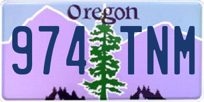 OR license plate 974TNM