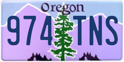 OR license plate 974TNS