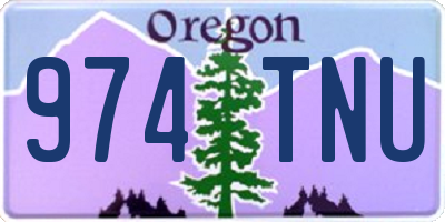 OR license plate 974TNU