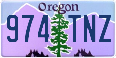 OR license plate 974TNZ