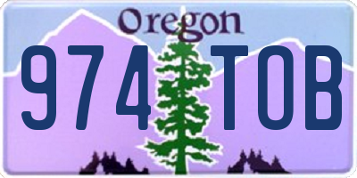 OR license plate 974TOB