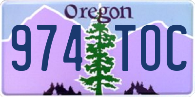OR license plate 974TOC
