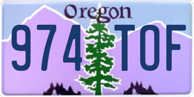 OR license plate 974TOF