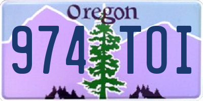 OR license plate 974TOI