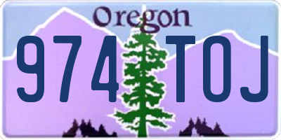 OR license plate 974TOJ