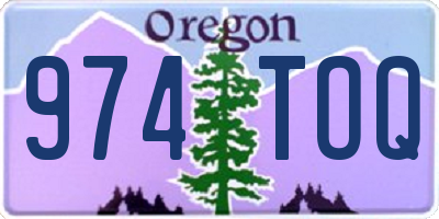 OR license plate 974TOQ