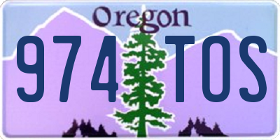 OR license plate 974TOS