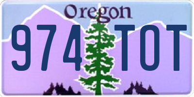 OR license plate 974TOT