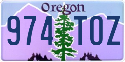 OR license plate 974TOZ