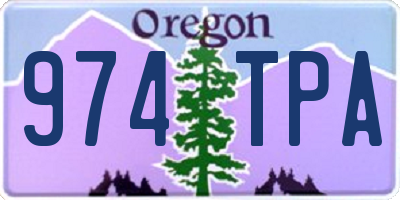 OR license plate 974TPA
