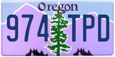 OR license plate 974TPD