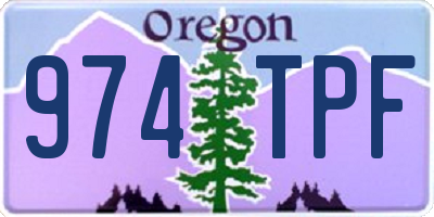 OR license plate 974TPF