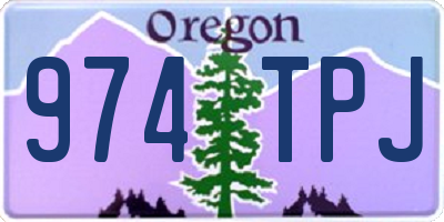 OR license plate 974TPJ