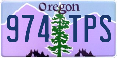OR license plate 974TPS
