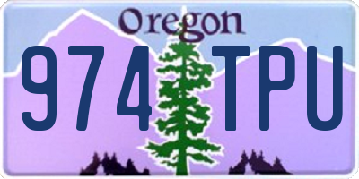 OR license plate 974TPU