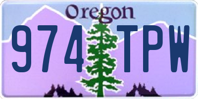 OR license plate 974TPW