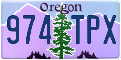 OR license plate 974TPX