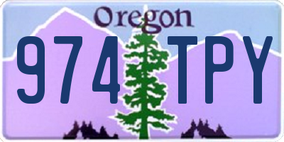 OR license plate 974TPY