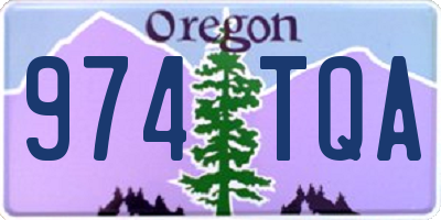 OR license plate 974TQA