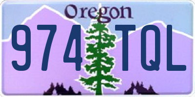 OR license plate 974TQL