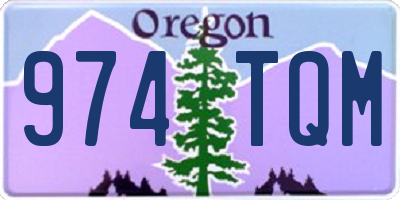 OR license plate 974TQM