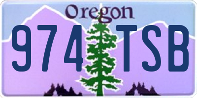 OR license plate 974TSB