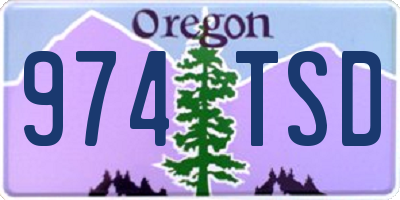 OR license plate 974TSD