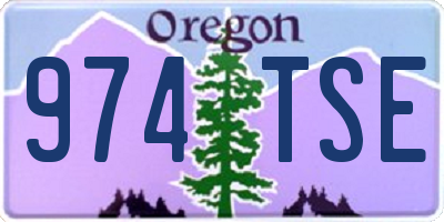 OR license plate 974TSE