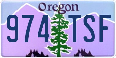 OR license plate 974TSF