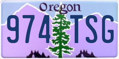 OR license plate 974TSG