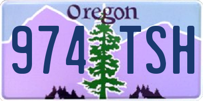 OR license plate 974TSH