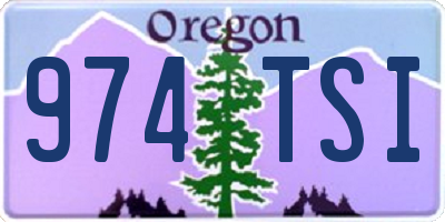 OR license plate 974TSI